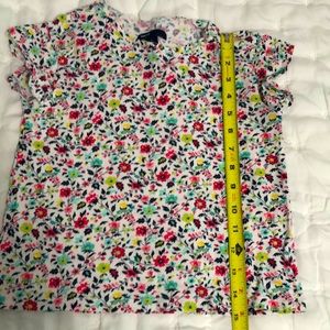Floral Shirt Set (White & Purple)
